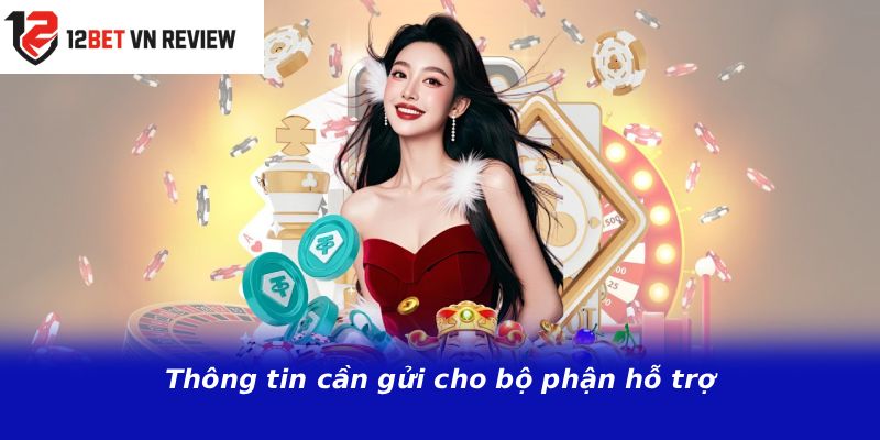 Thông tin cần gửi cho bộ phận hỗ trợ